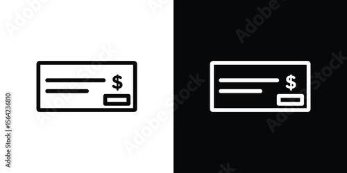 Cheque icon graphic element Illustration template design