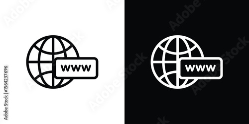 Domain icon graphic element Illustration template design