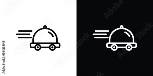 Food delivery icon graphic element Illustration template design