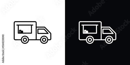 Food truck icon graphic element Illustration template design