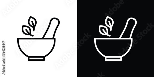 Herbal medicine icon graphic element Illustration template design
