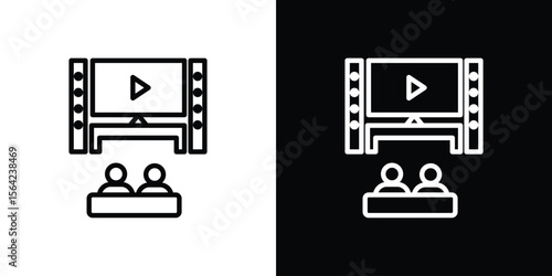 Home cinema icon graphic element Illustration template design