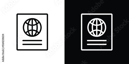 Immigration icon graphic element Illustration template design