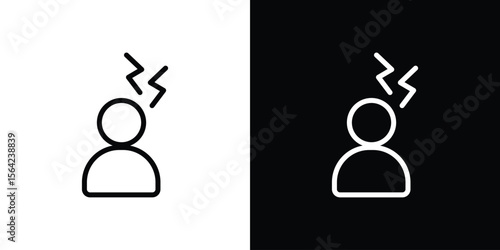Irritated human icon graphic element Illustration template design