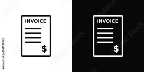 Invoice icon graphic element Illustration template design