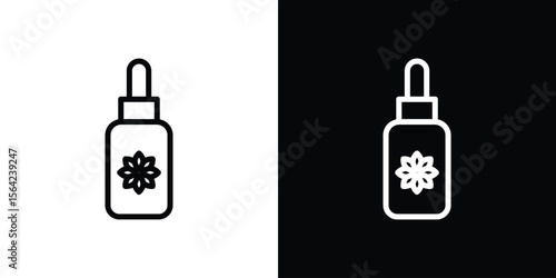 Massage oil icon graphic element Illustration template design