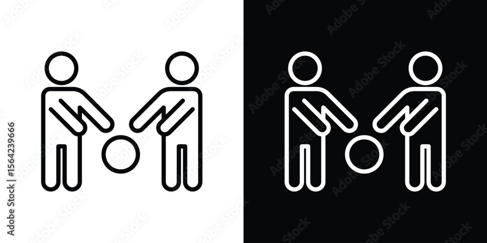 Fototapeta premium People playing Ball icon graphic element Illustration template design