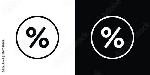 Percent icon graphic element Illustration template design
