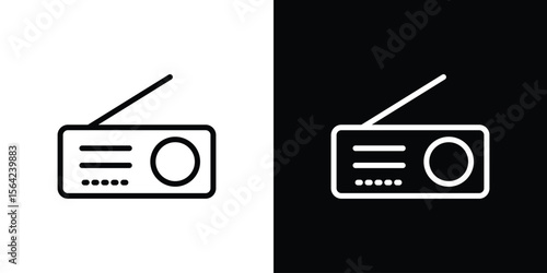 Radio icon graphic element Illustration template design