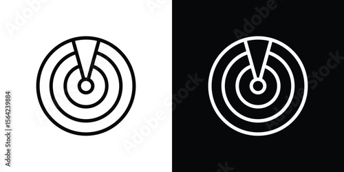 Radar detection icon graphic element Illustration template design