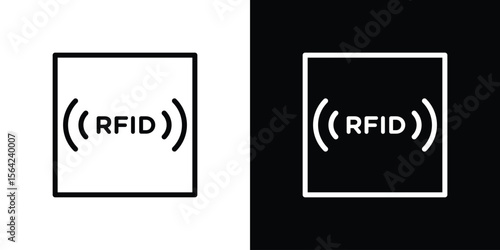 RFID icon graphic element Illustration template design