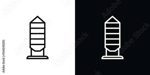 Silo icon graphic element Illustration template design
