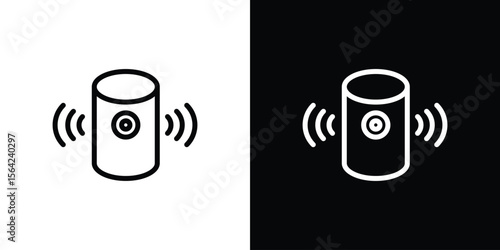 Smart speaker icon graphic element Illustration template design