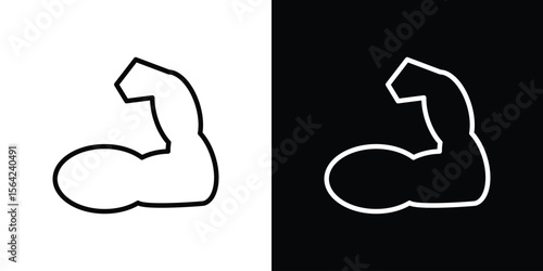 Strong arm icon graphic element Illustration template design