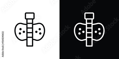 Thyroid icon graphic element Illustration template design