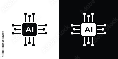 AI icon symbol illustration doodle design