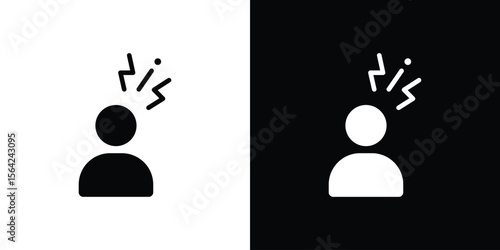 Anxiety icon symbol illustration doodle design