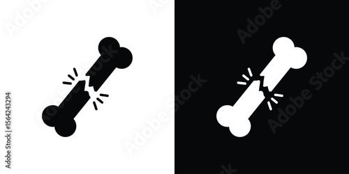 Broken bone icon symbol illustration doodle design