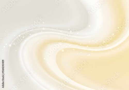 Abstract swirl of banana and yogurt with soft pastel texture, creamy waves, and off-white tones, healthy food concept