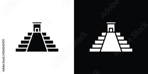 Chichen Itza icon symbol illustration doodle design