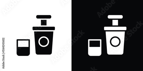 Cold pressed juicer icon symbol illustration doodle design