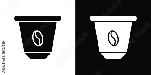 Coffee capsule icon symbol illustration doodle design