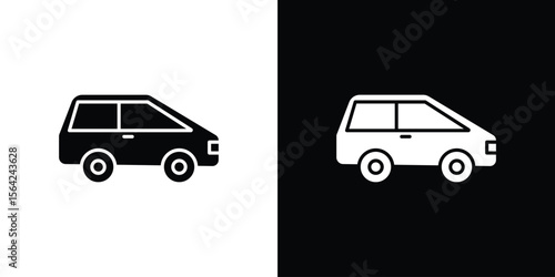 Compact car icon symbol illustration doodle design