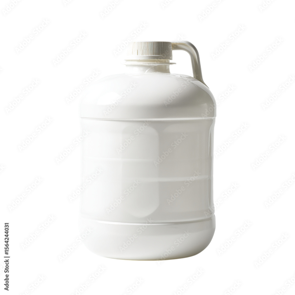 White plastic bottle on transparent background White plastic bottle on transparent background