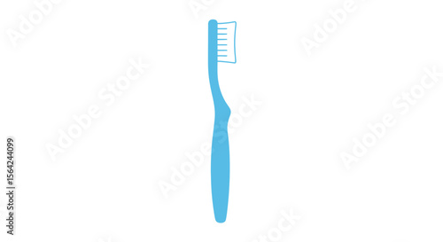 Vector light blue toothbrush for dental care and oral hygiene a tool for cleaning teeth and gums daily use