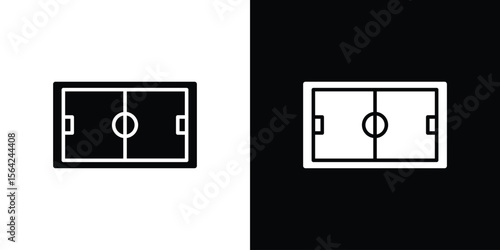 Football field icon symbol illustration doodle design