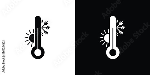 Hot and cold icon symbol illustration doodle design