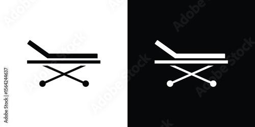Hospital bed icon symbol illustration doodle design