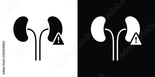Kidney disease icon symbol illustration doodle design