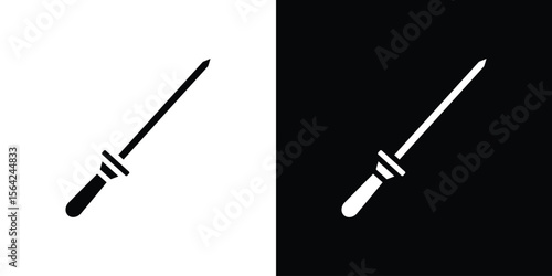Knife sharpener icon symbol illustration doodle design