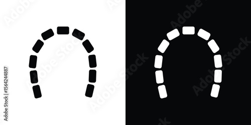 Lingual braces icon symbol illustration doodle design