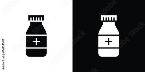 Medicine bottle icon symbol illustration doodle design