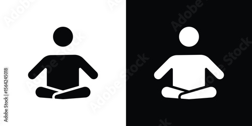 Meditating icon symbol illustration doodle design