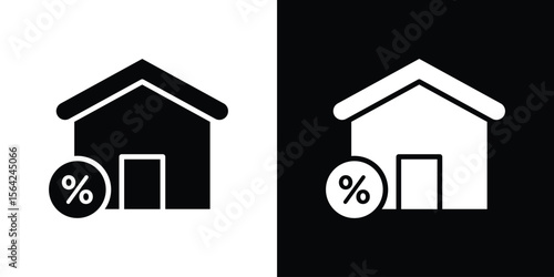 Mortgage rate icon symbol illustration doodle design