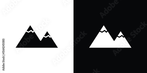 Mountain icon symbol illustration doodle design