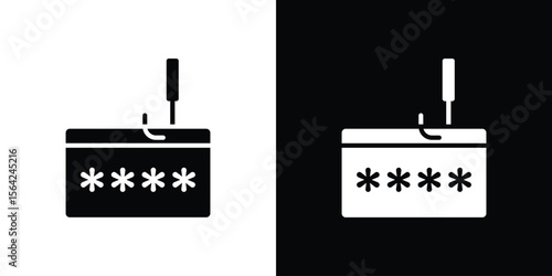 Password phishing icon symbol illustration doodle design