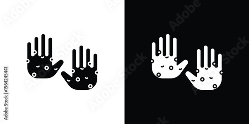 Rash hand icon symbol illustration doodle design