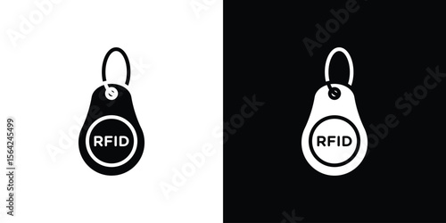 RFID key tag icon symbol illustration doodle design
