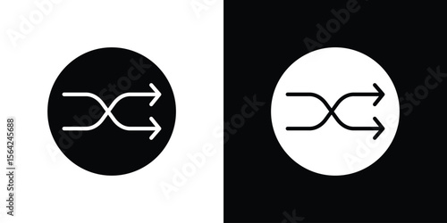 Shuffle icon symbol illustration doodle design