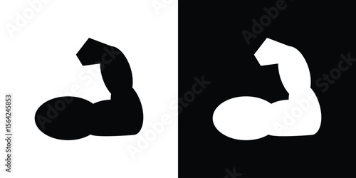 Strong arm icon symbol illustration doodle design
