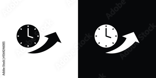 Uptime and downtime icon symbol illustration doodle design