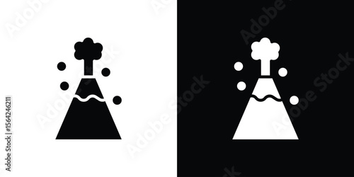 Volcano icon symbol illustration doodle design