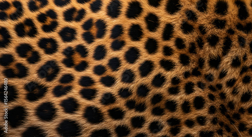 Close-up Texture of Leopard Fur Wildcat Spots and Rich Brown Hues