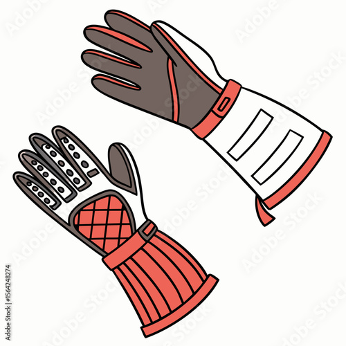Racing Gloves White Background motorsport protective gear