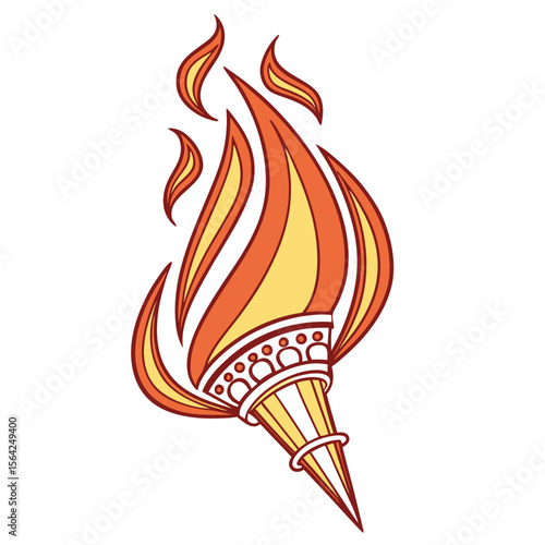 Fiery Torch Symbol flame fire