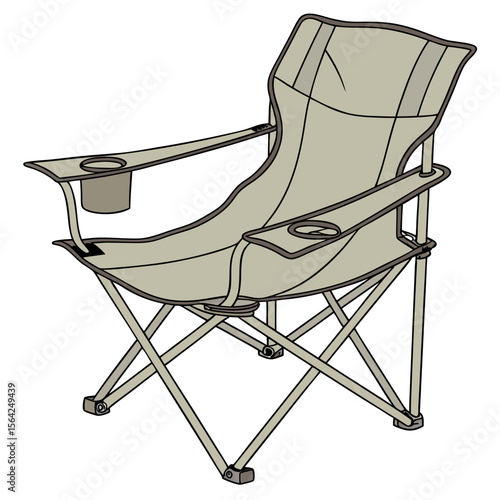 Foldable camping chair with cup holders outdoor chair